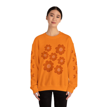 ORANGE FLOWERS SWEATSHIRT