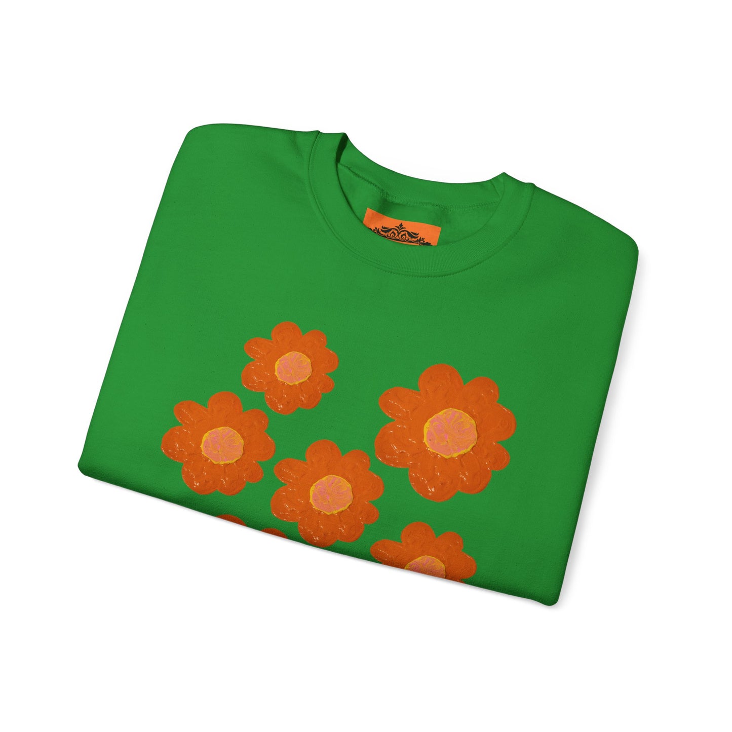 ORANGE FLOWERS SWEATSHIRT