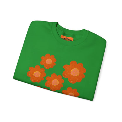 ORANGE FLOWERS SWEATSHIRT