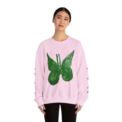 GREEN BUTTERFLY CREWNECK SWEATSHIRT