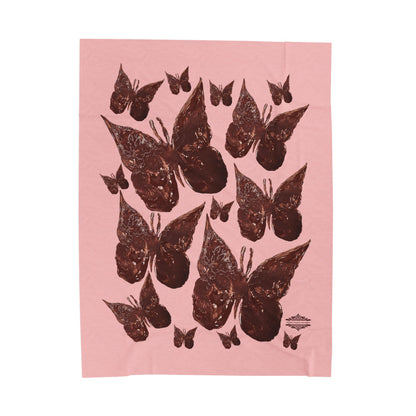 ROSE PINK VELVETEEN PLUSH BLANKET