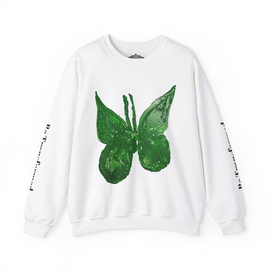 GREEN BUTTERFLY CREWNECK SWEATSHIRT