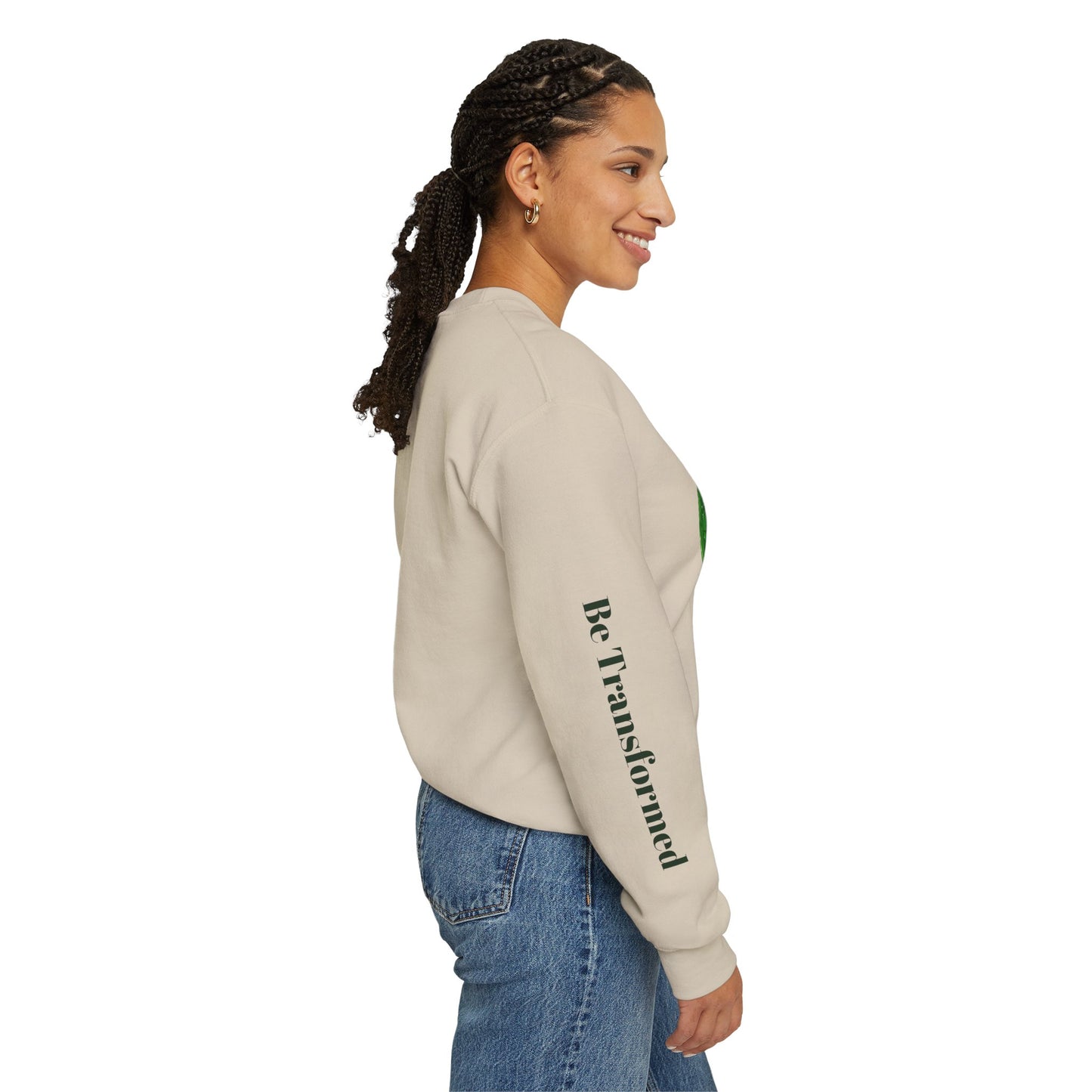 GREEN BUTTERFLY CREWNECK SWEATSHIRT
