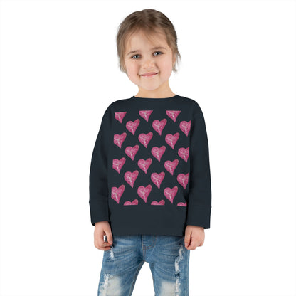 SWIRLY HEARTS TODDLER LONG SLEEVE TEE