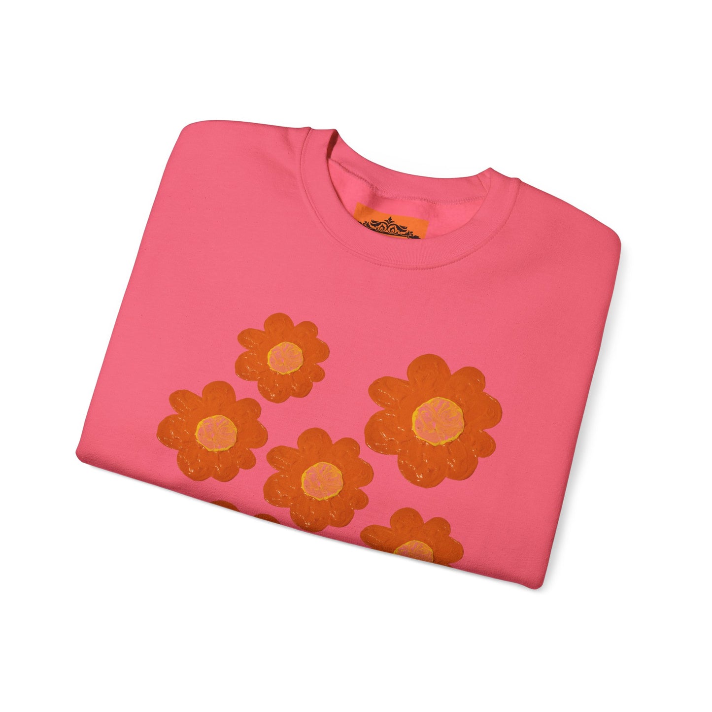 ORANGE FLOWERS SWEATSHIRT