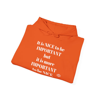 BE NICE HOODED SWEATSHIRT