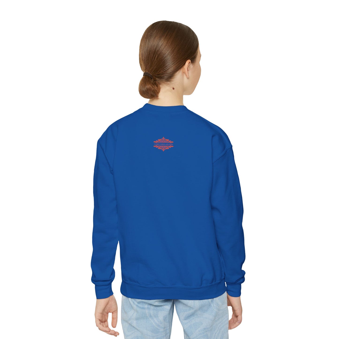 YOUTH SWEATSHIRT WITH FUN YELLOW HEARTS