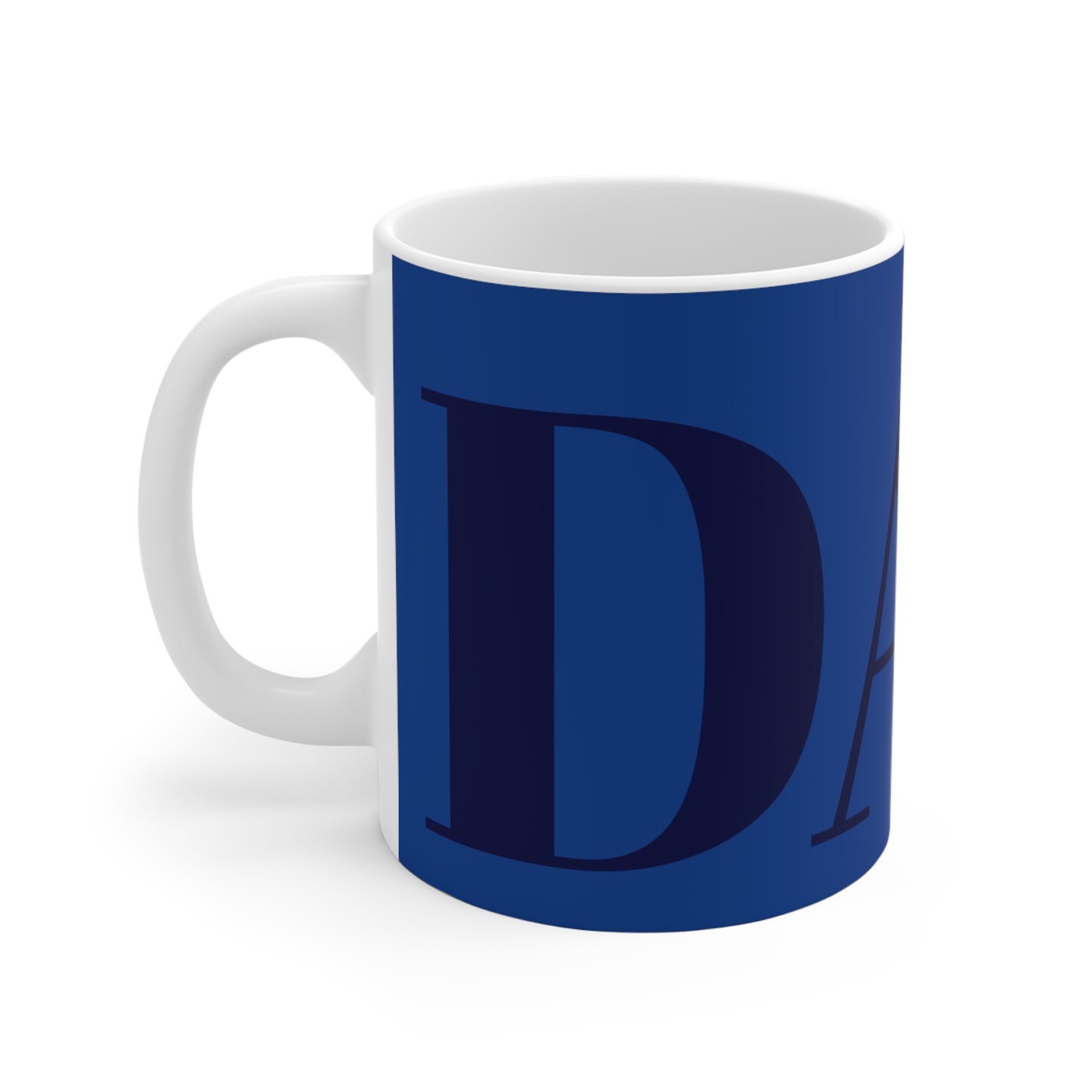 DARK BLUE ON BLUE DAD MUG