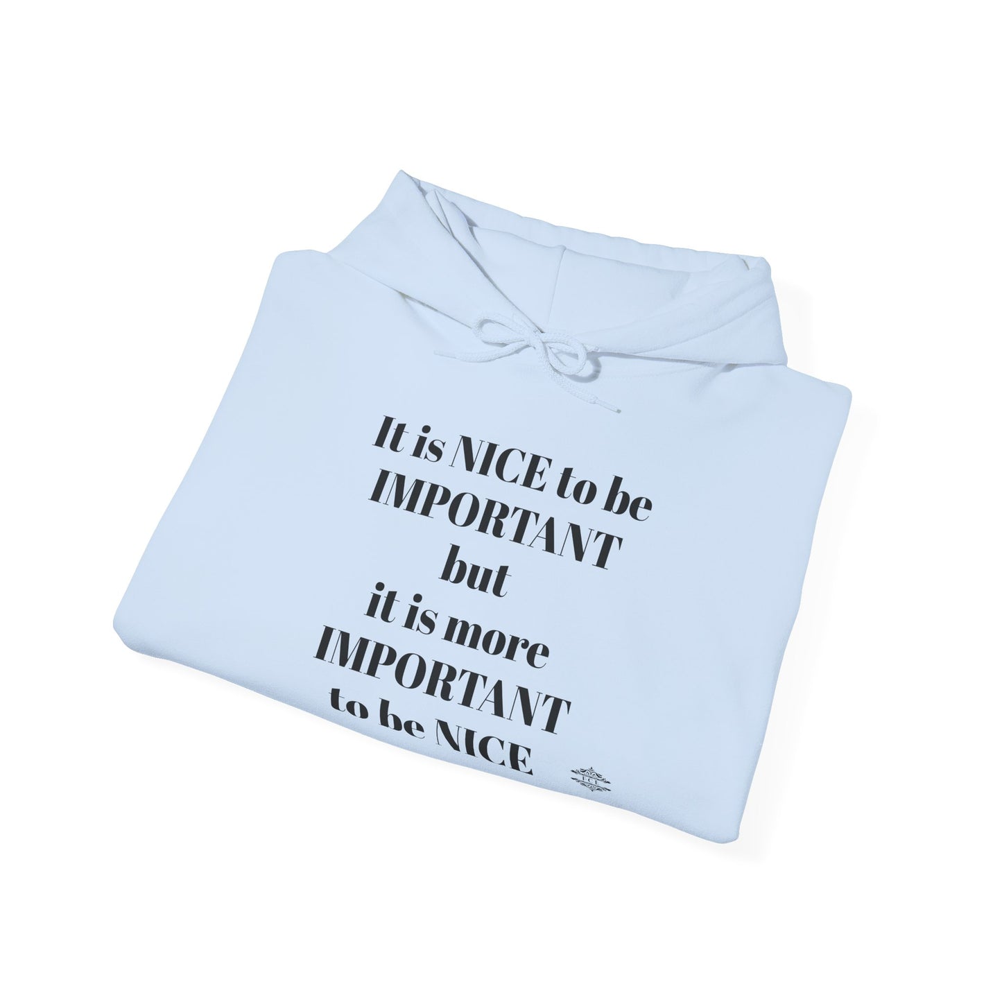 BE NICE HOODED SWEATSHIRT