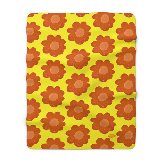 SUNNY YELLOW SHERPA FLEECE BLANKET