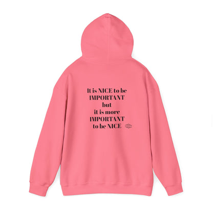 BE NICE HOODED SWEATSHIRT