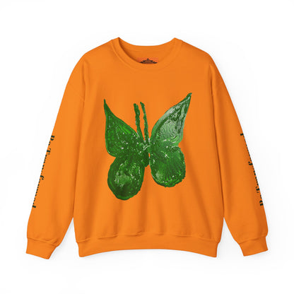 GREEN BUTTERFLY CREWNECK SWEATSHIRT