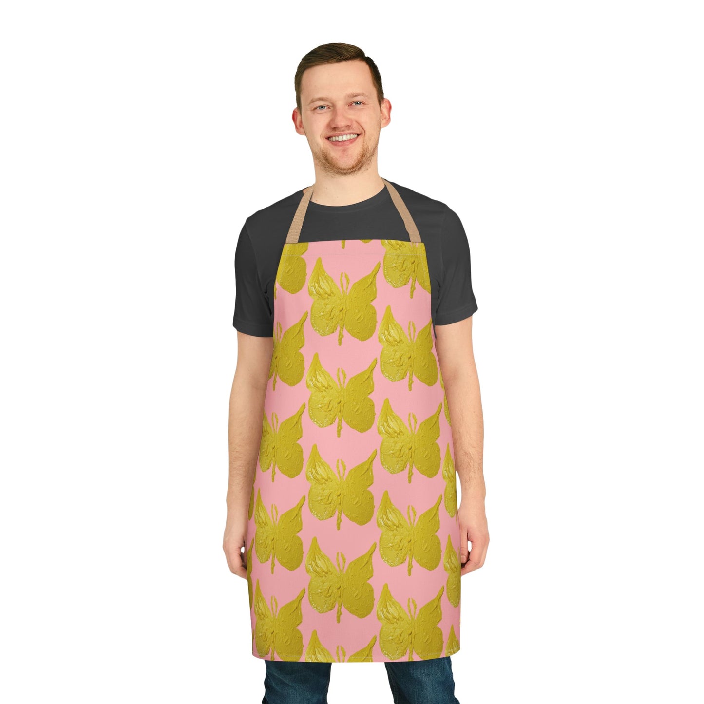 PINKY YELLOW BUTTERFLY APRON