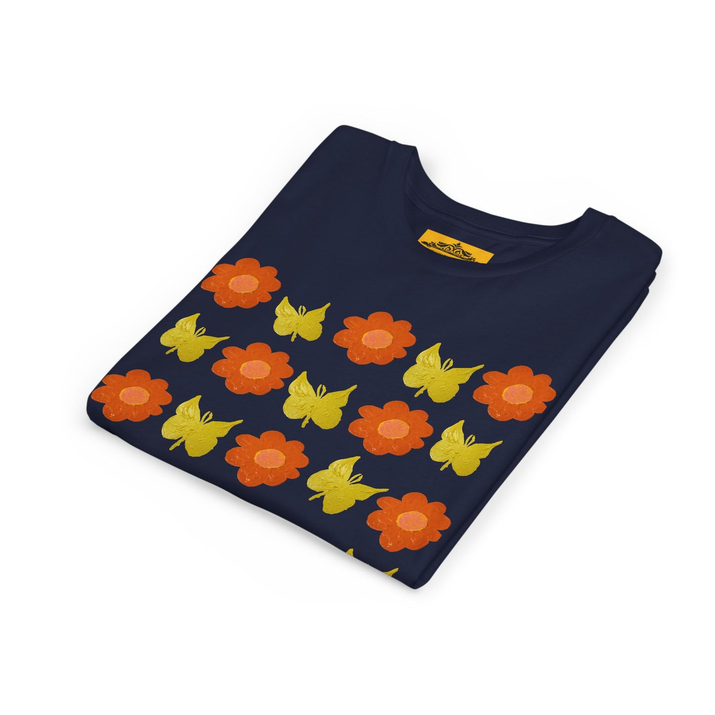 FLOWER AND BUTTERFLY TEE SHIRT