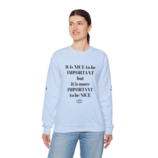 IT IS IMPORTANT CREWNECK SWEATSHIRT