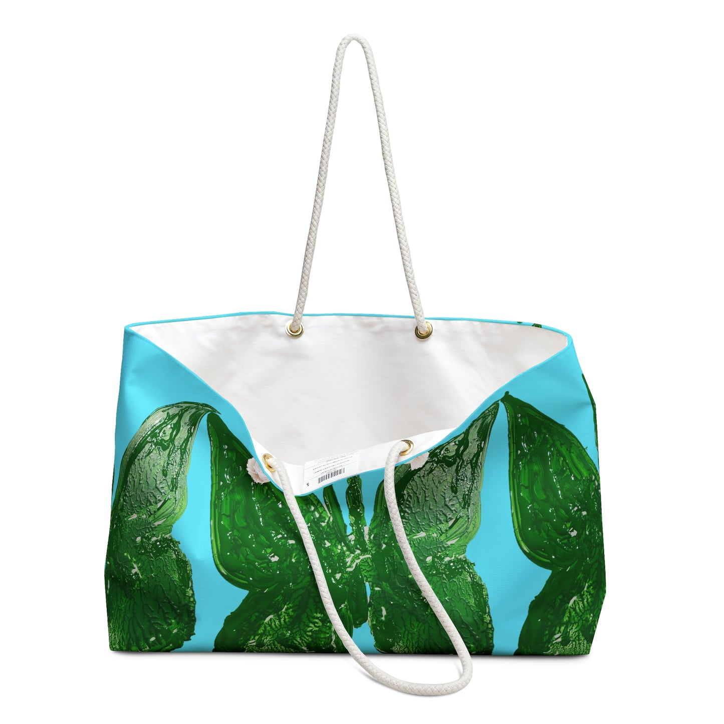 STRIKING GREEN BUTTERFLY WEEKENDER TOTE