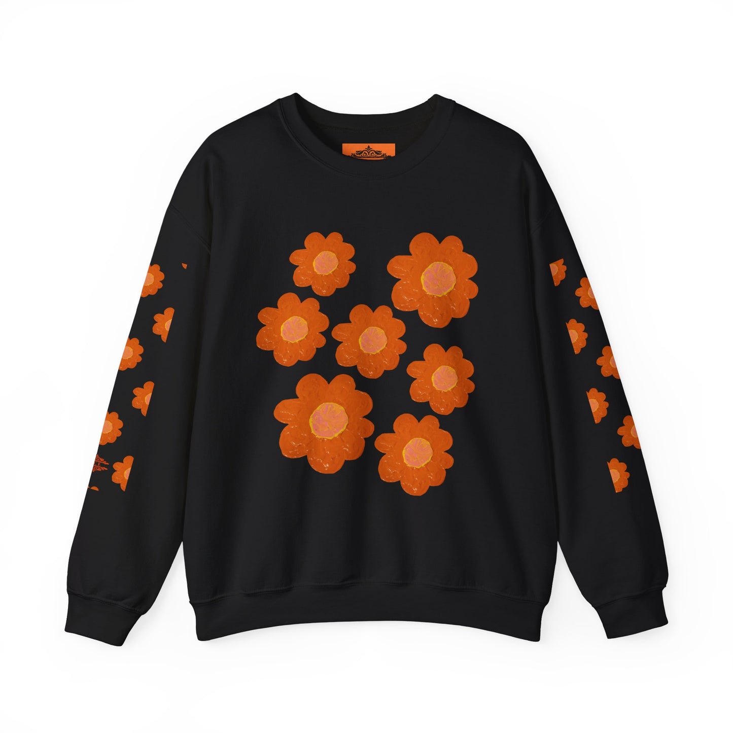 ORANGE FLOWERS SWEATSHIRT