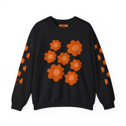 ORANGE FLOWERS SWEATSHIRT