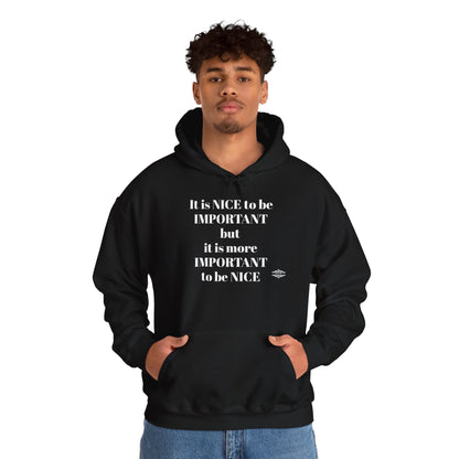 BE NICE HOODED SWEATSHIRT