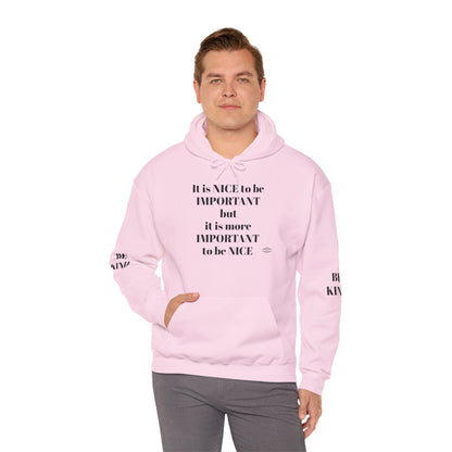 BE NICE HOODED SWEATSHIRT