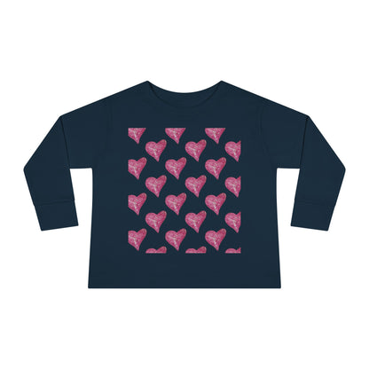 SWIRLY HEARTS TODDLER LONG SLEEVE TEE