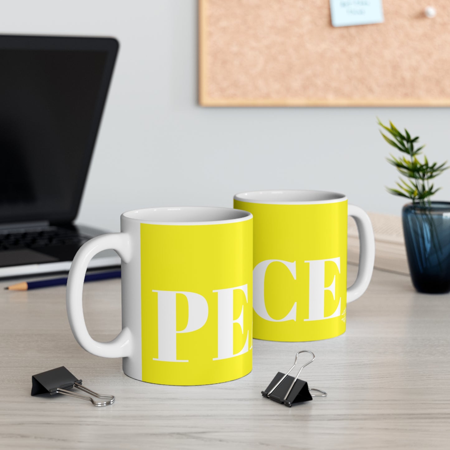 YELLOW PEACE MUG