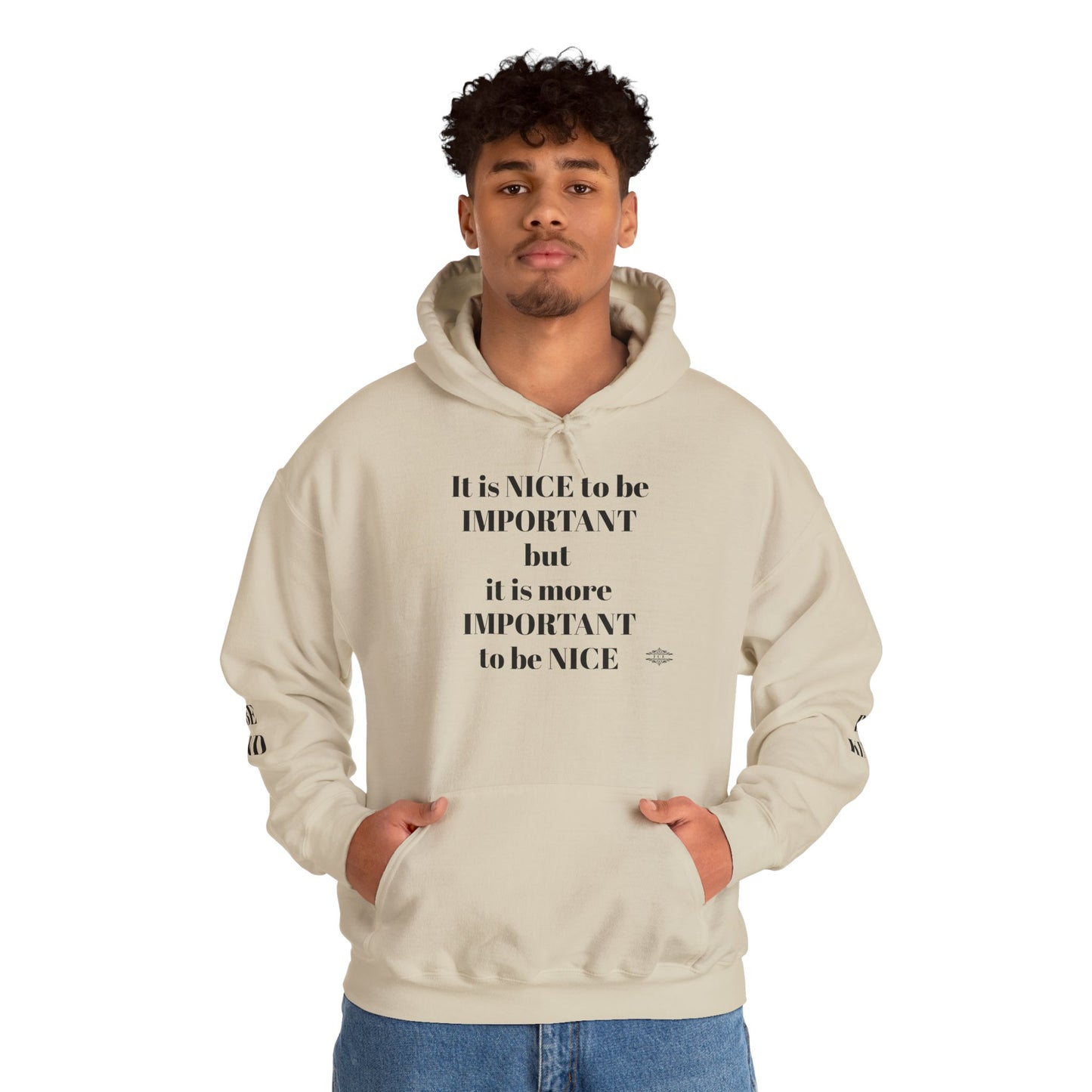 BE NICE HOODED SWEATSHIRT