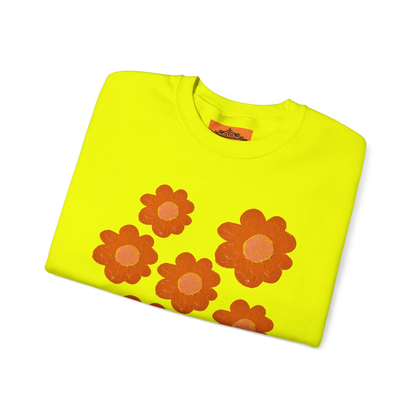 ORANGE FLOWERS SWEATSHIRT