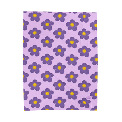 LAVENDER VELVETEEN PLUSH BLANKET