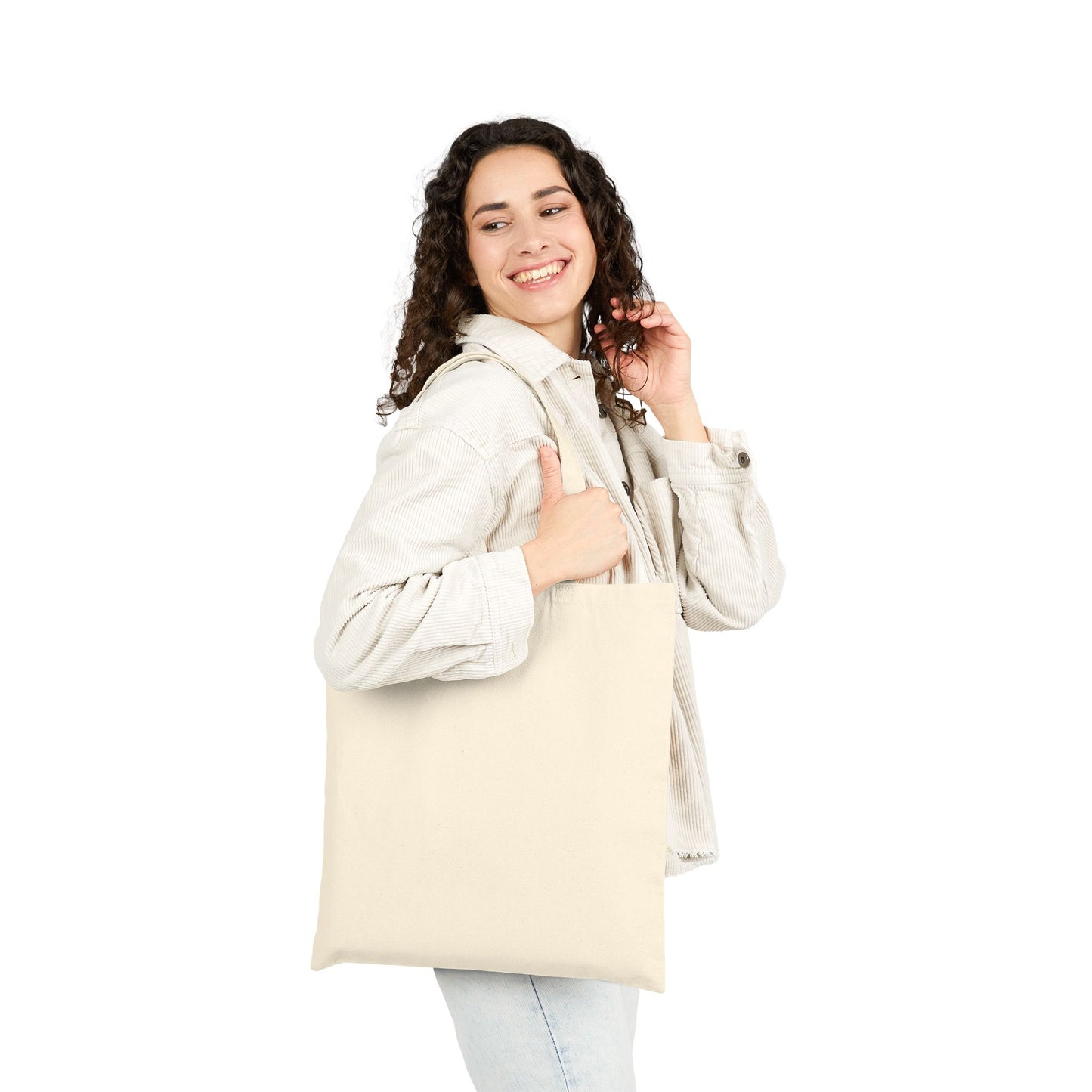 ECO-FRIENDLY VINTAGE FLORAL CANVAS TOTE BAG