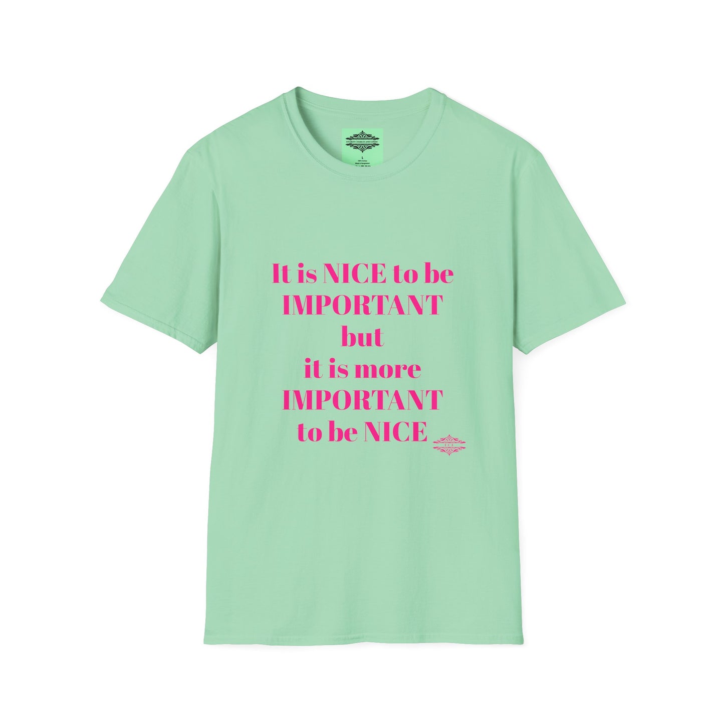 INSPIRATIONAL QUOTE BE NICE TEE