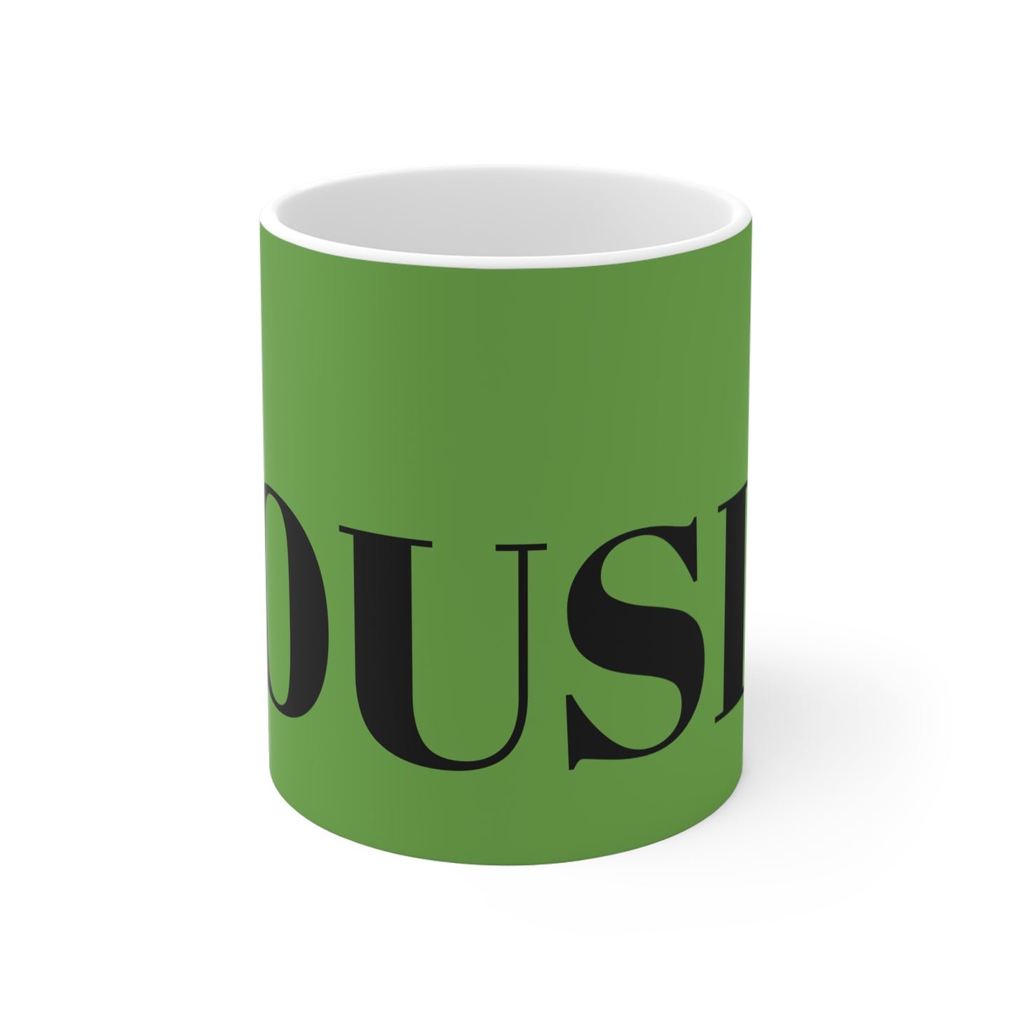 GREEN AND BLACK COUSIN MUG