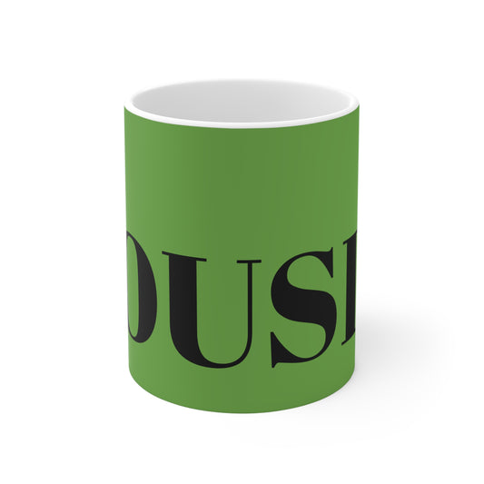 GREEN AND BLACK COUSIN MUG