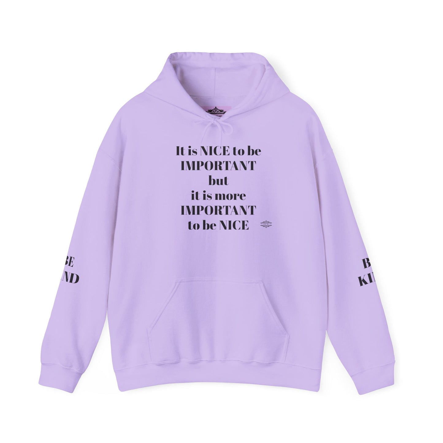 BE NICE HOODED SWEATSHIRT
