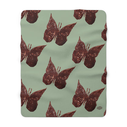 SAGE GREEN SHERPA FLEECE BLANKET