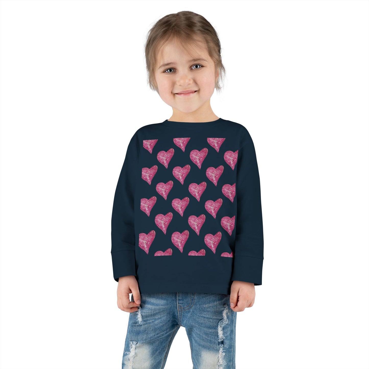 SWIRLY HEARTS TODDLER LONG SLEEVE TEE