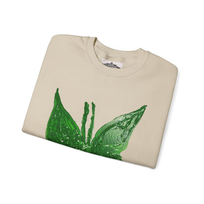 GREEN BUTTERFLY CREWNECK SWEATSHIRT