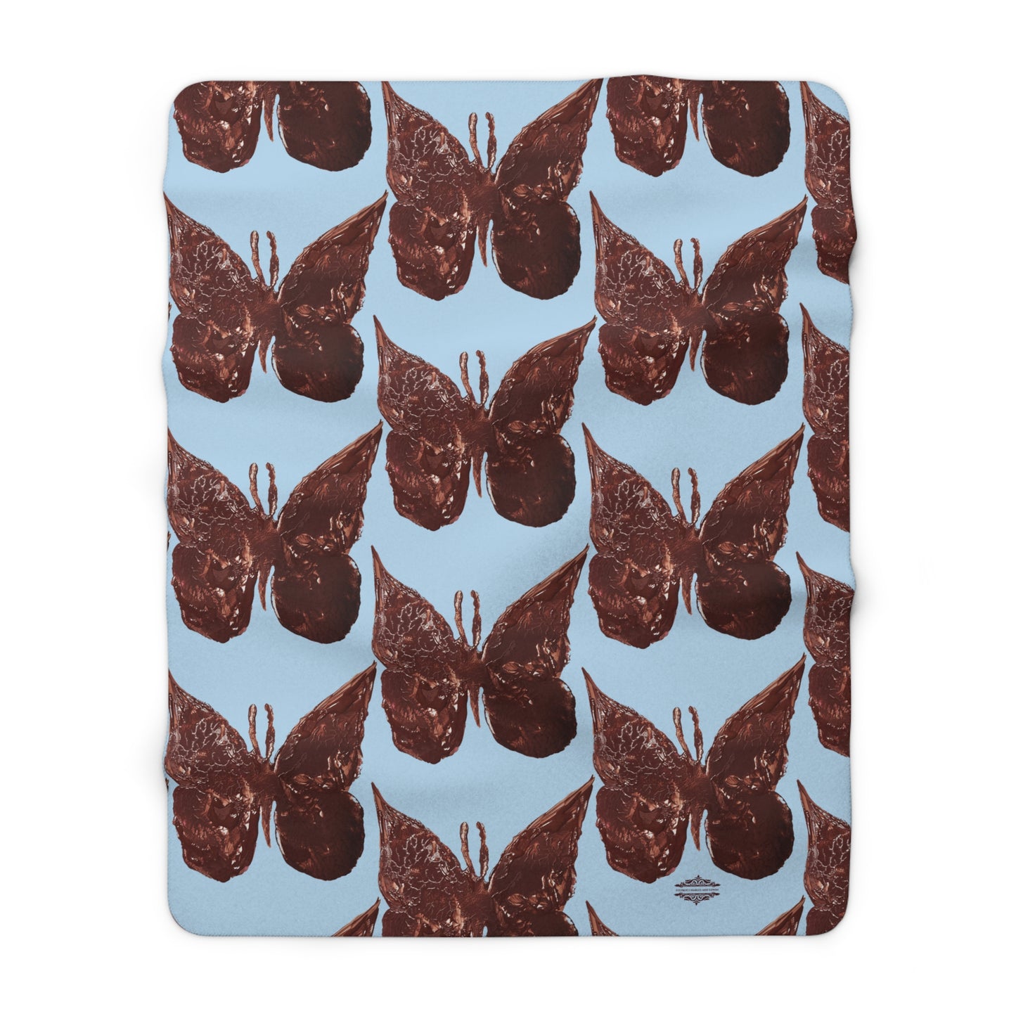 LIGHT BLUE SHERPA FLEECE BLANKET