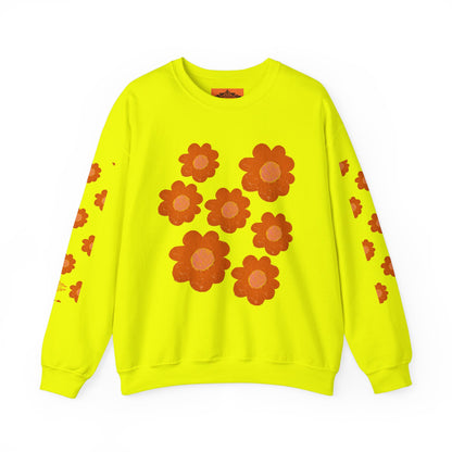 ORANGE FLOWERS SWEATSHIRT