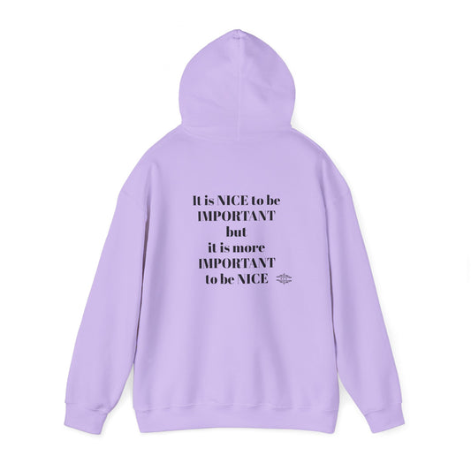 BE NICE HOODED SWEATSHIRT