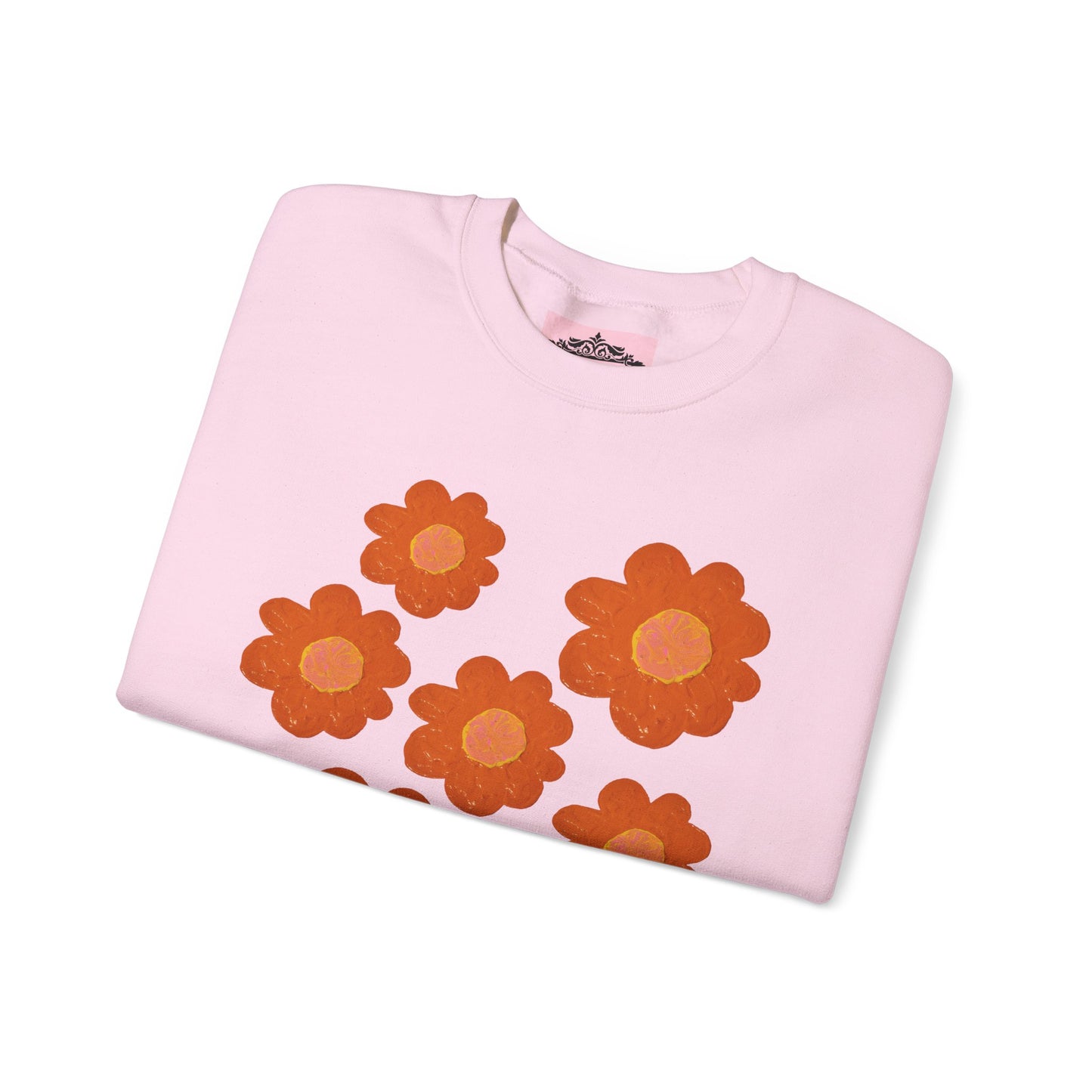 ORANGE FLOWERS SWEATSHIRT