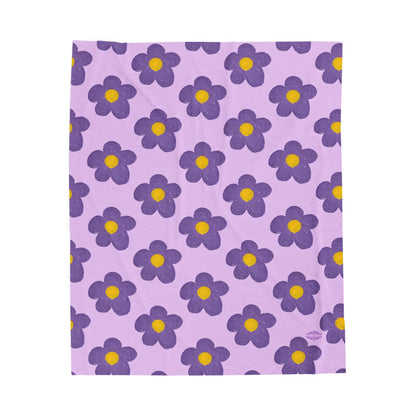 LAVENDER VELVETEEN PLUSH BLANKET