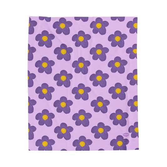 LAVENDER VELVETEEN PLUSH BLANKET