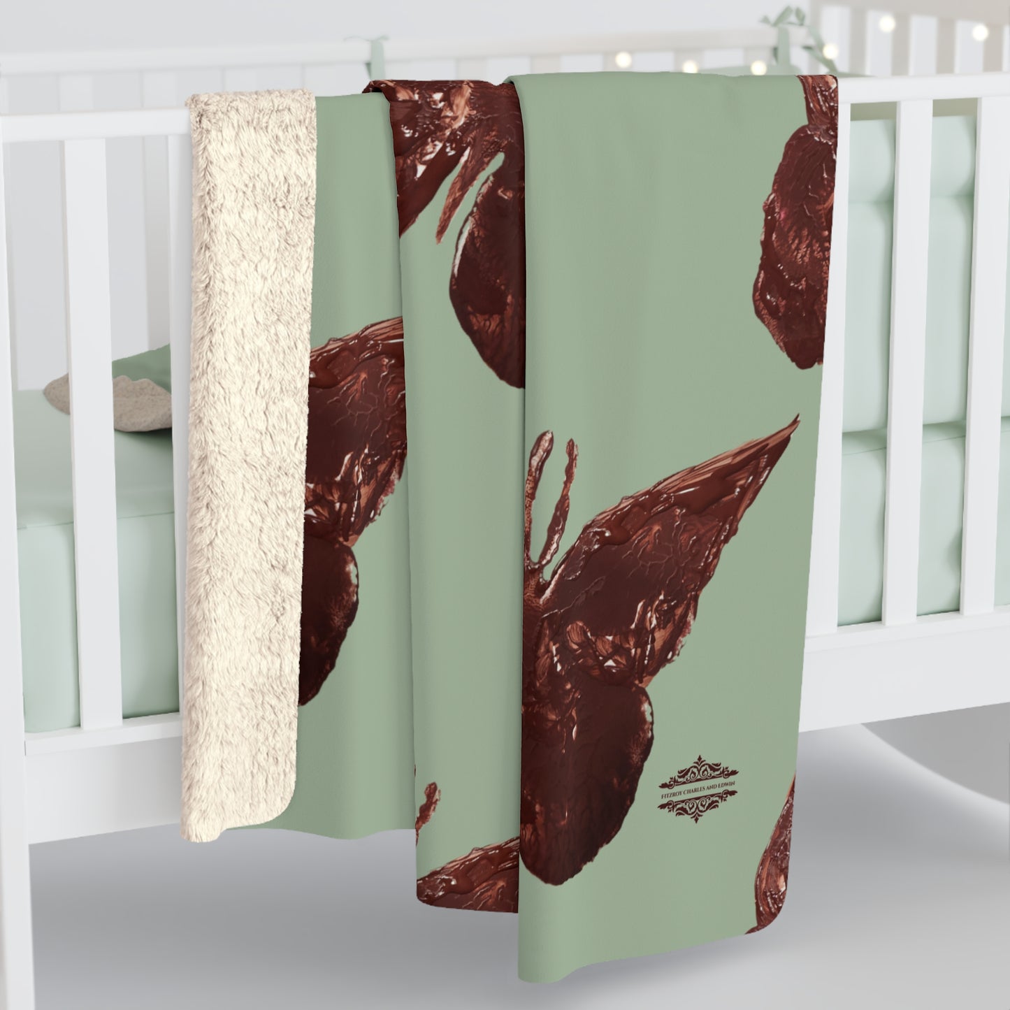SAGE GREEN SHERPA FLEECE BLANKET