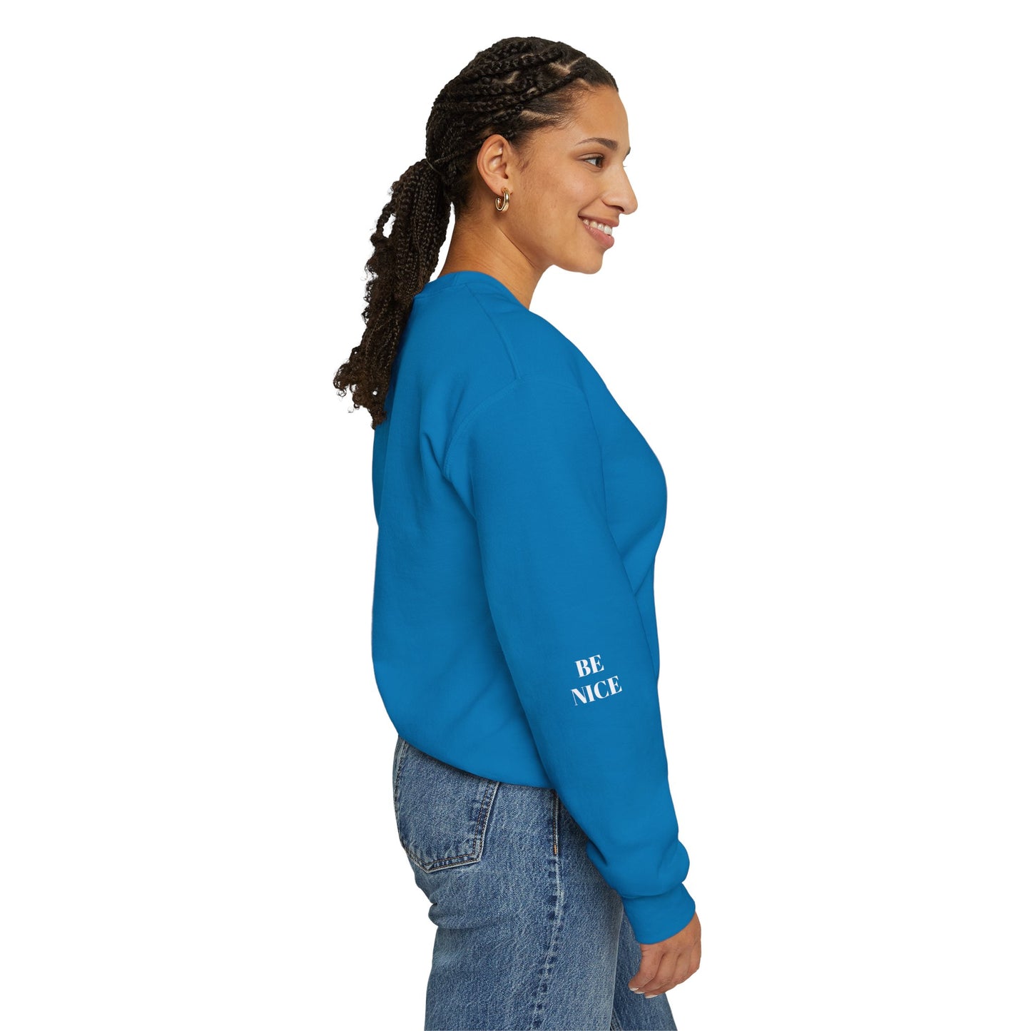 BE NICE CREWNECK SWEATSHIRT DARK COLORS