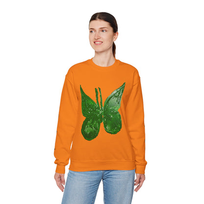 GREEN BUTTERFLY CREWNECK SWEATSHIRT