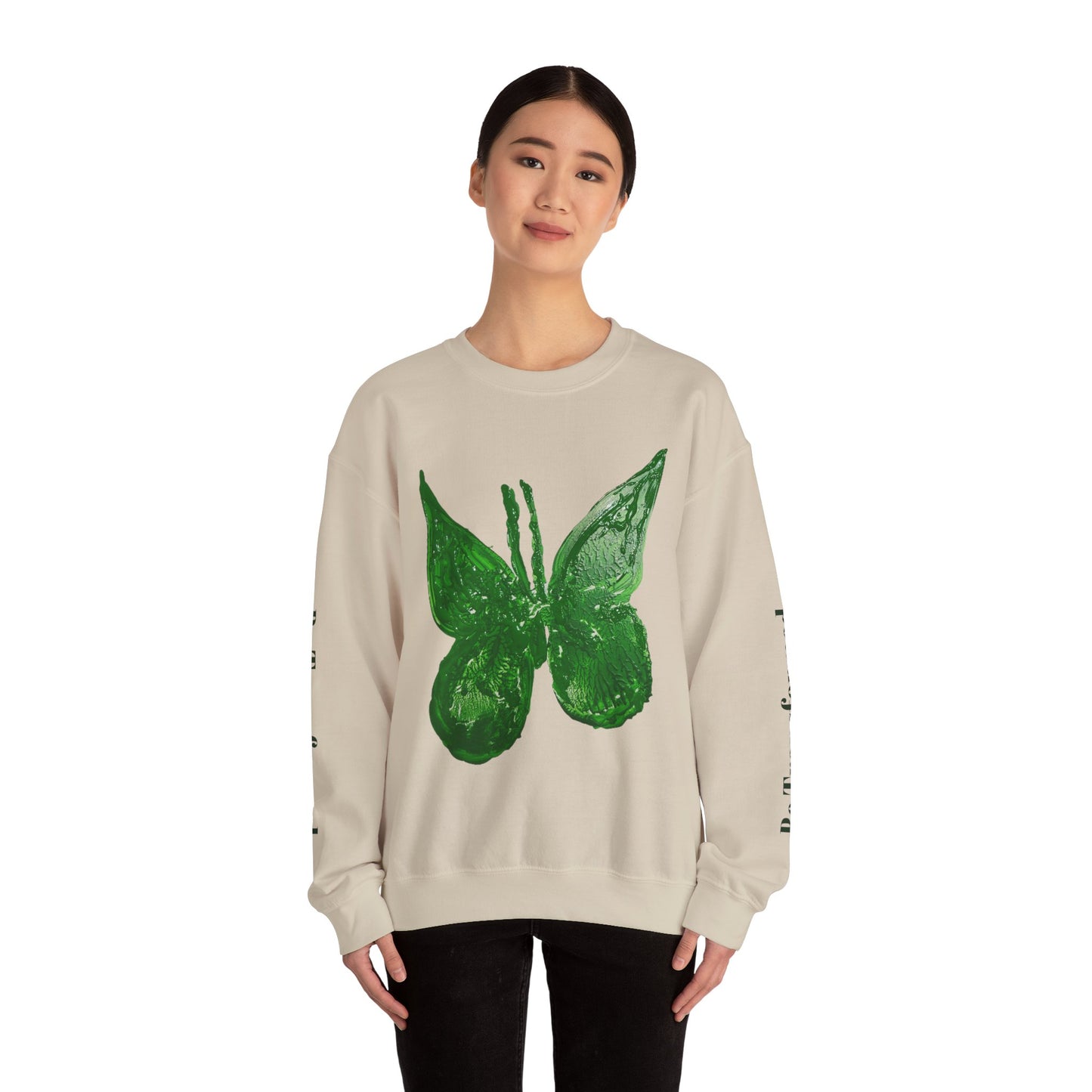 GREEN BUTTERFLY CREWNECK SWEATSHIRT