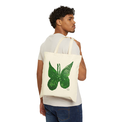 BUTTERFLY COTTON CANVAS TOTE BAG