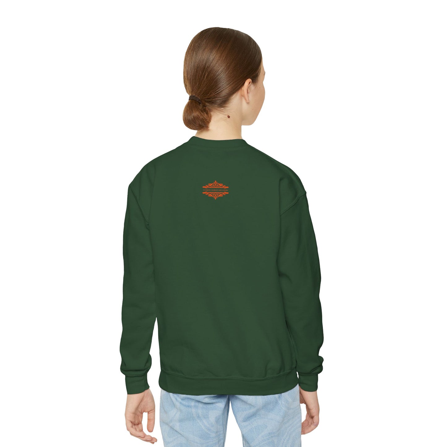 YOUTH SWEATSHIRT WITH FUN YELLOW HEARTS