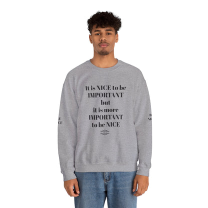 IT IS IMPORTANT CREWNECK SWEATSHIRT